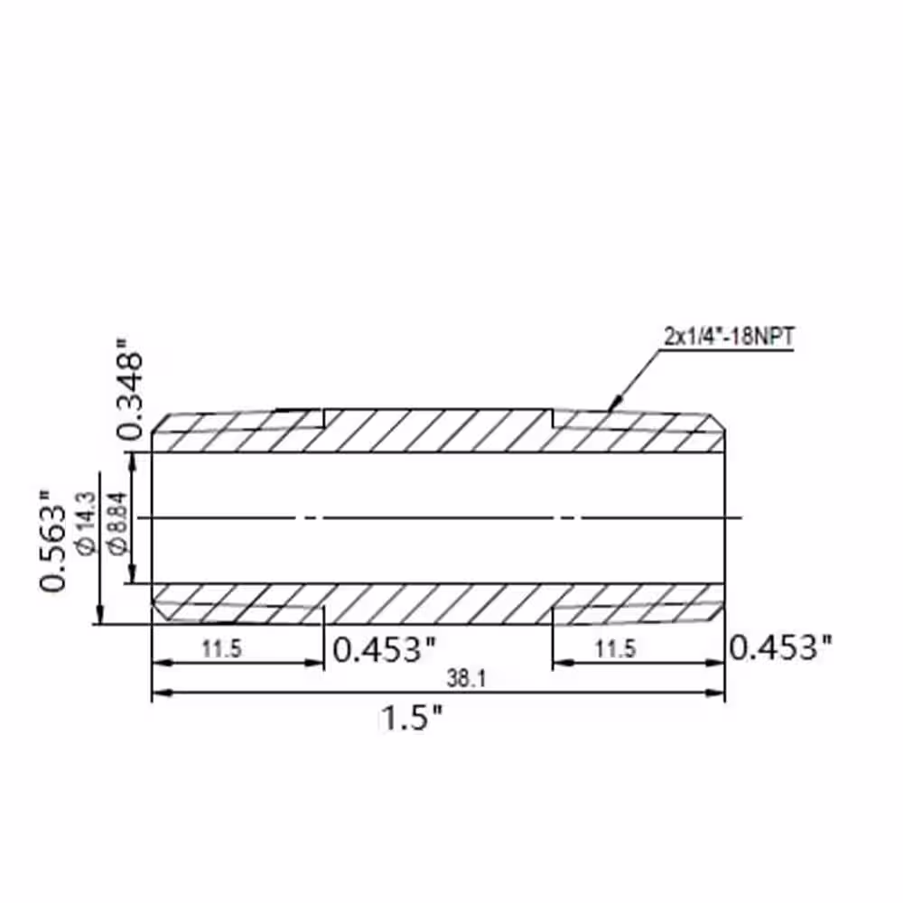 Everbilt 1/4 in. x 1-1/2 in. MIP Brass Nipple Fitting