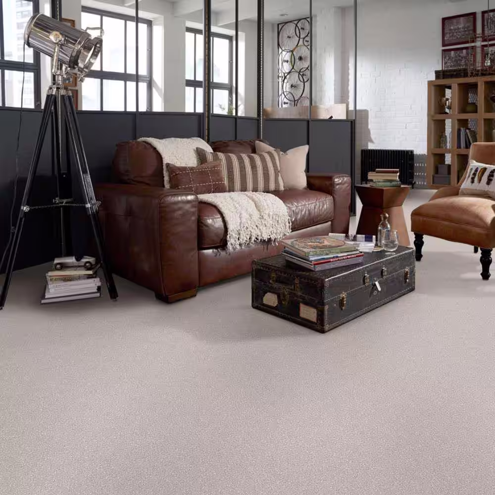 Home Decorators Collection Brave Soul I - Tea and Honey - Beige 34.7 oz. Polyester Texture Installed Carpet