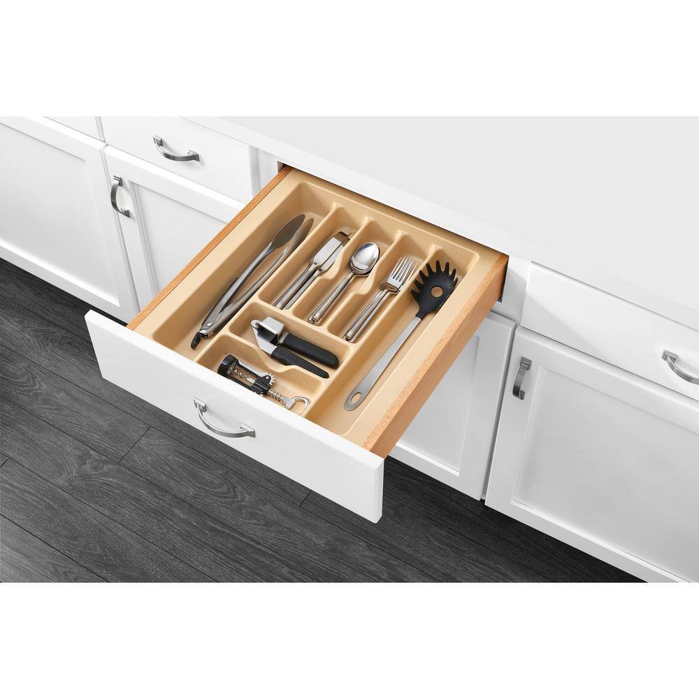Rev-A-Shelf 2.37 in. H x 21.87 in. W x 21.25 in. D Extra Large Almond Plastic Utility Tray Insert