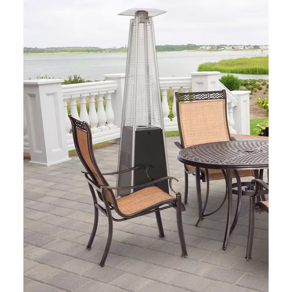 Cambridge 7 ft. 42000 BTU Pyramid Propane Patio Heater In Black