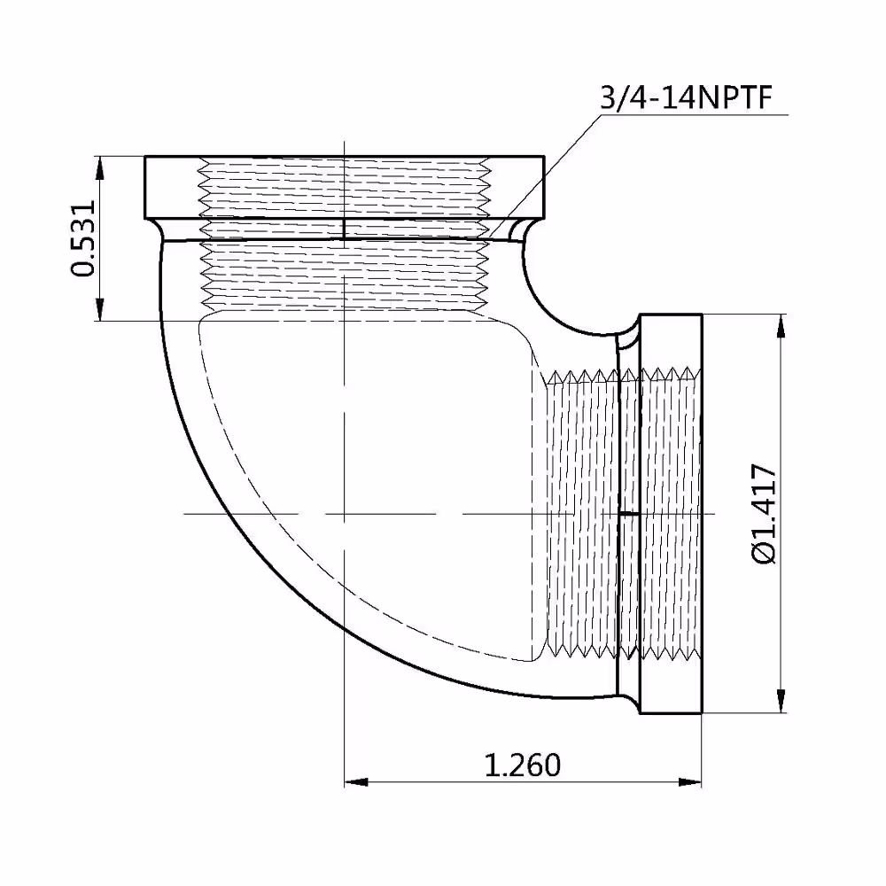 Everbilt 3/4 in. FIP 90-Degree Brass Elbow Fitting