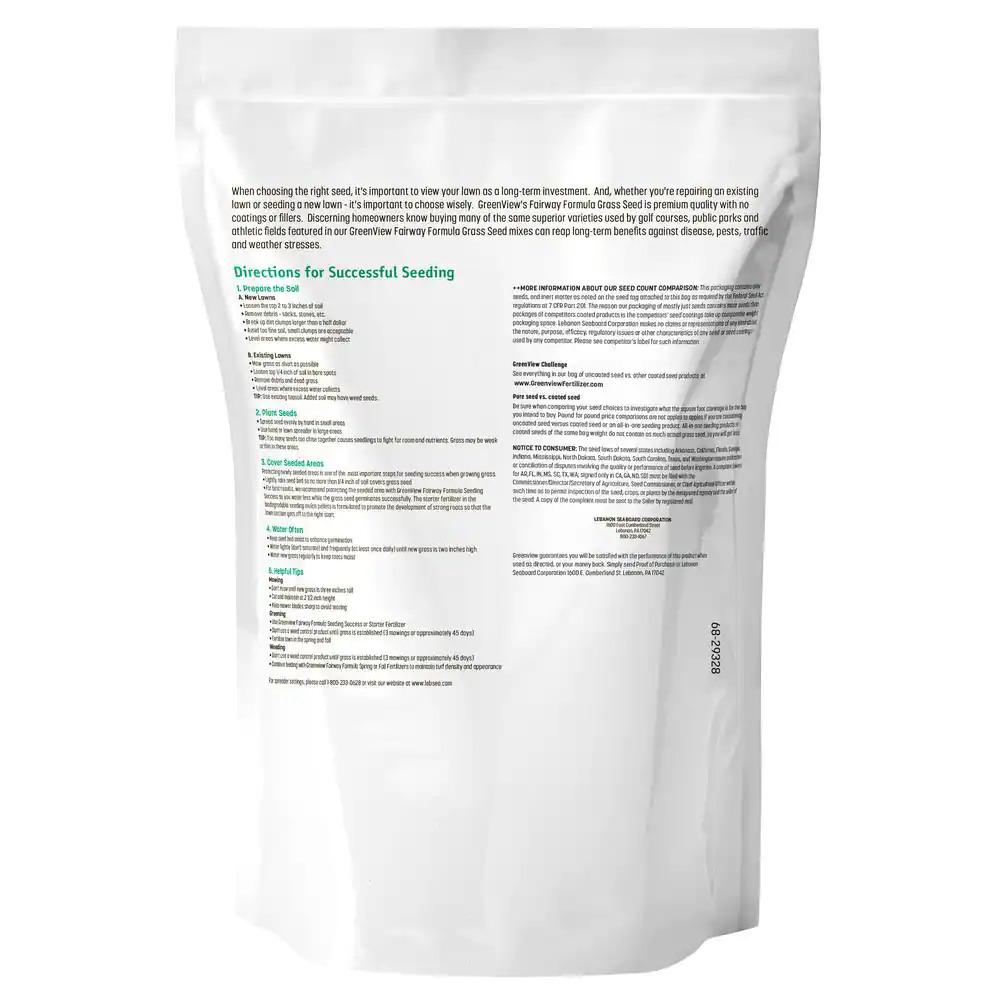 GreenView 3 lbs. Fairway Formula Grass Seed Turf Type Tall Fescue Sun and Shade Blend
