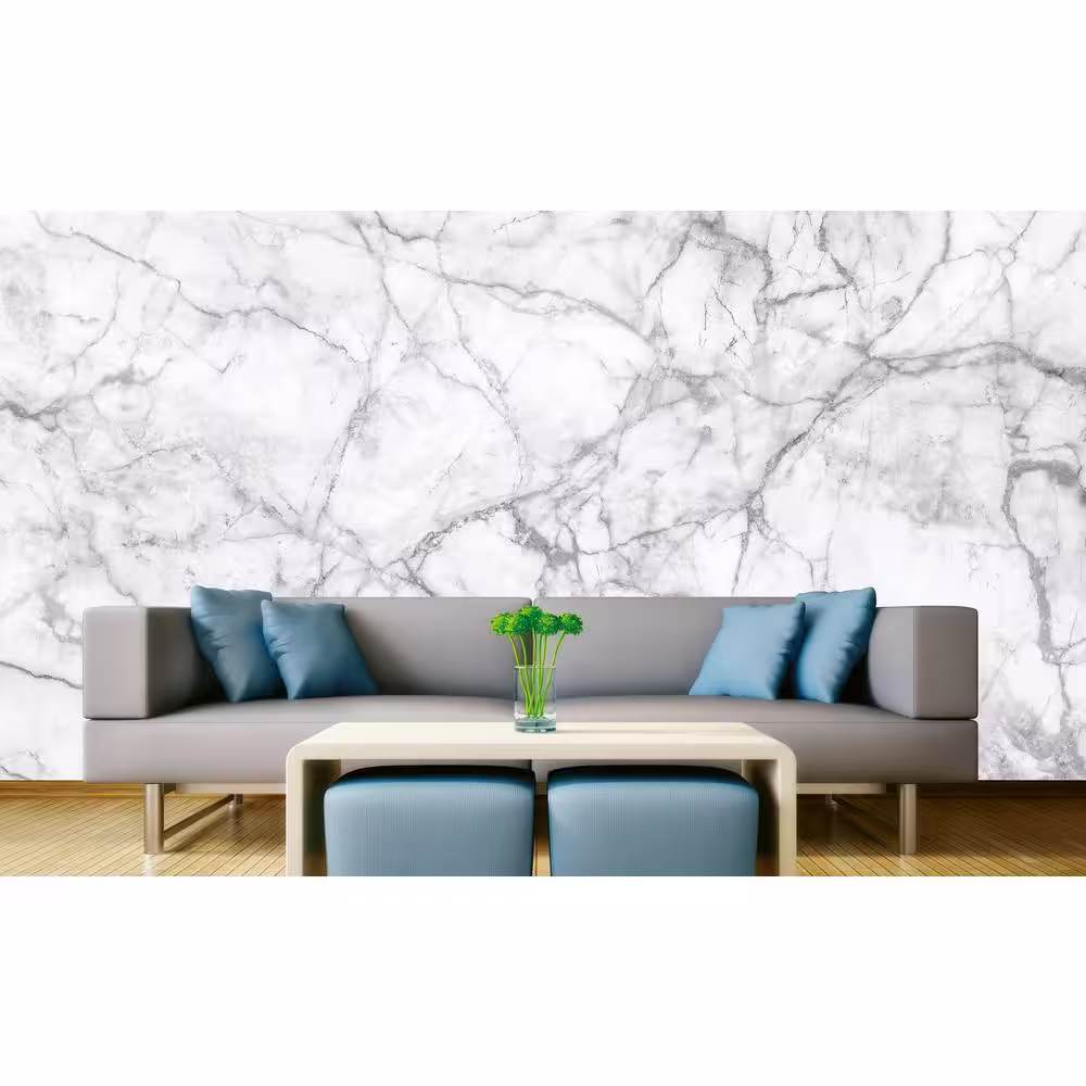 Dimex Glam White Marble Animals Wall Mural