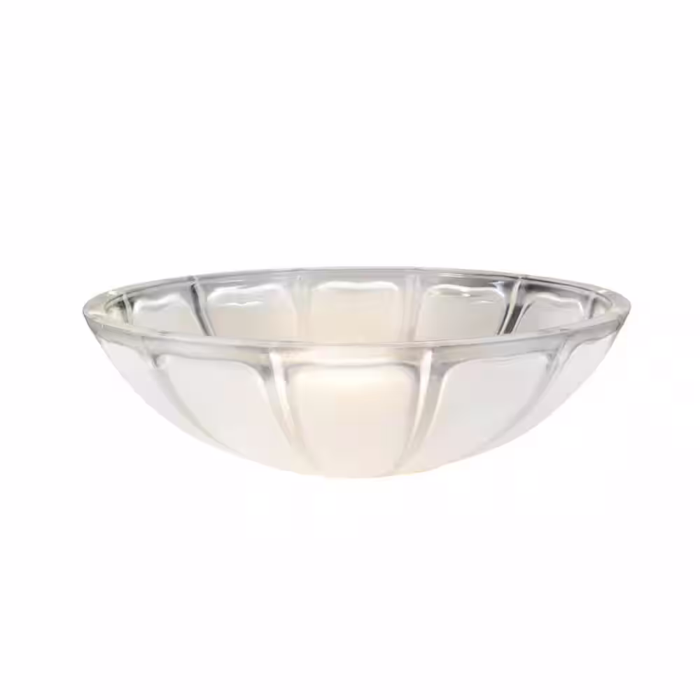 None 3-1/4 in. H x 9-7/8 in. Dia/Clear&Sandblasted/2 Tone Glass Shade For Torchiere Lamp, Swag Lamp and Pendant