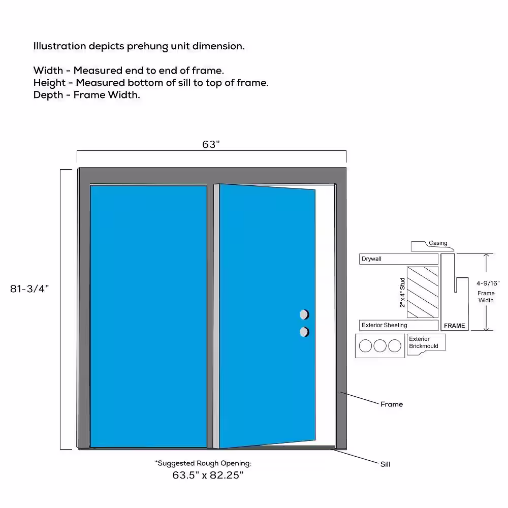 MMI Door 60 in. x 80 in. Clear Glass Primed Steel Prehung Left-Hand Inswing 15 Lite External Grilles Stationary Patio Door