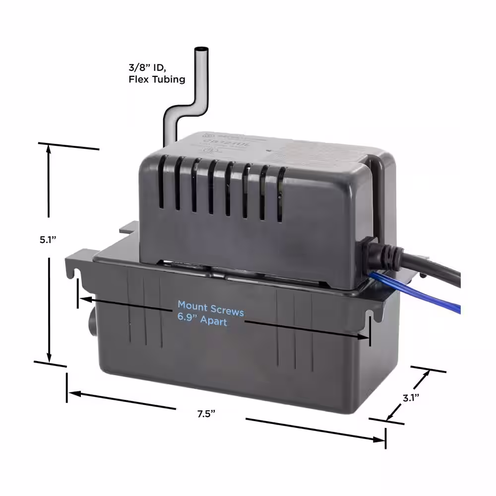 BECKETT Compact 115-Volt Condensate Removal Pump without Safety Switch with 11 ft. Maximum Lift