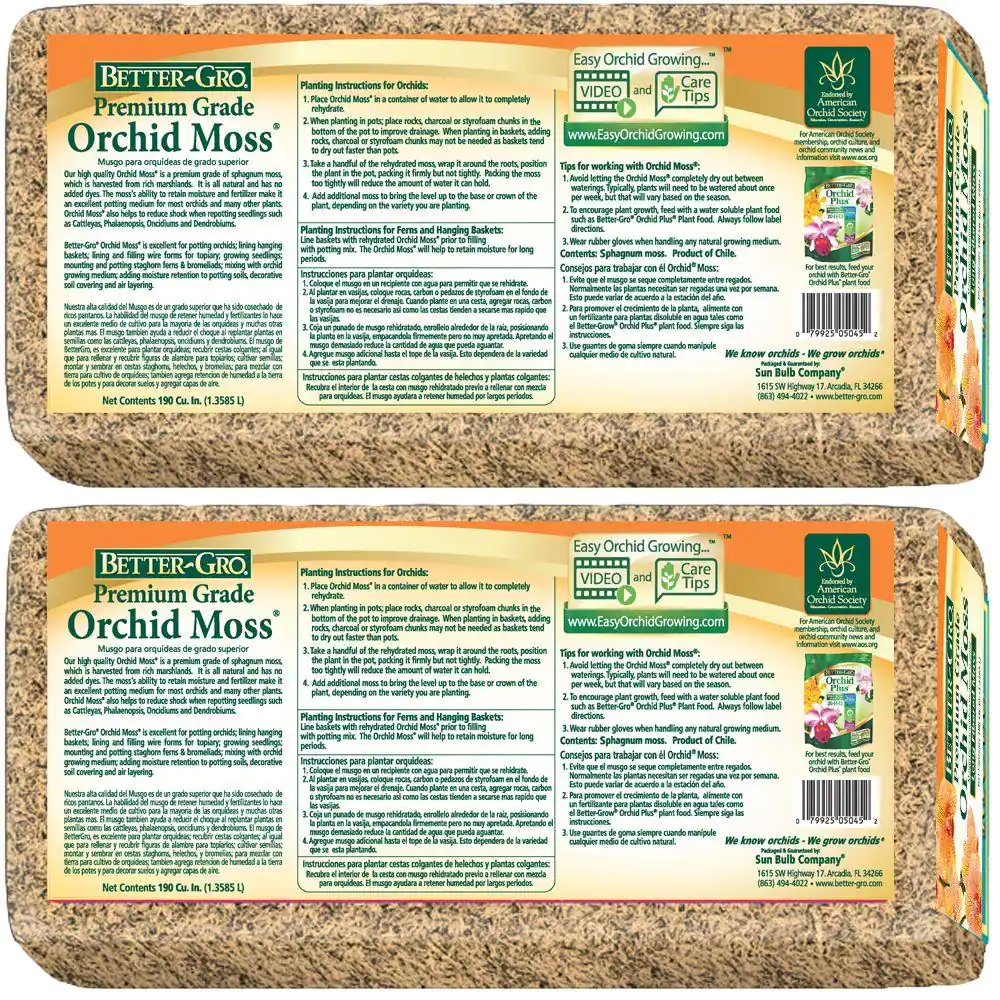 Better-Gro 1/8 cu. ft. Premium Grade Orchid Moss (2-Pack)