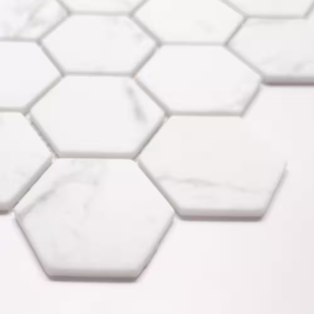 None Hexagon white calacatta 11.7