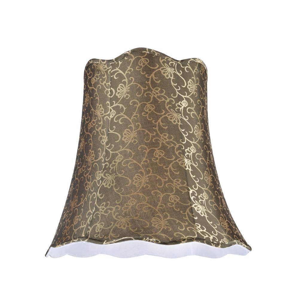 Aspen Creative Corporation 16 in. x 15 in. Light Gold Scallop Bell Lamp Shade