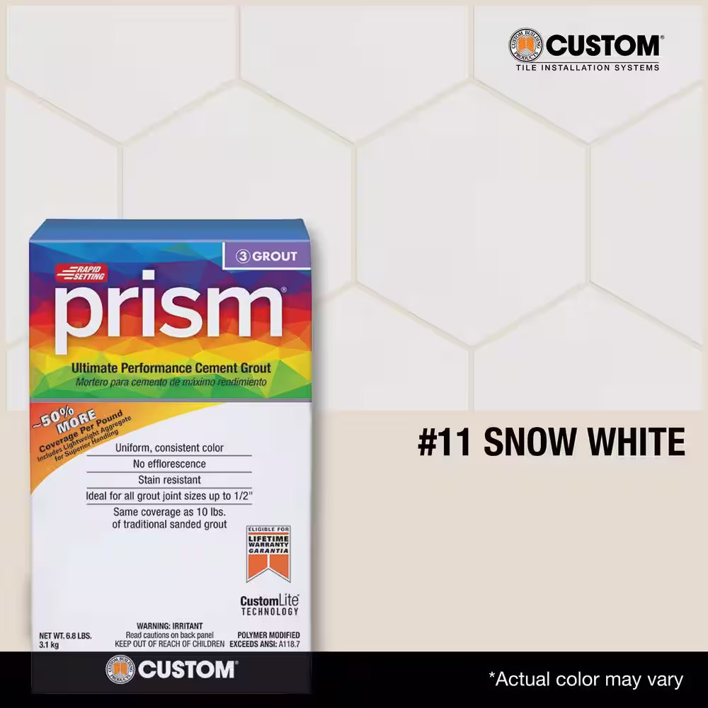 Custom Building Products Prism #11 Snow White 17 lb. Ultimate Performance Grout