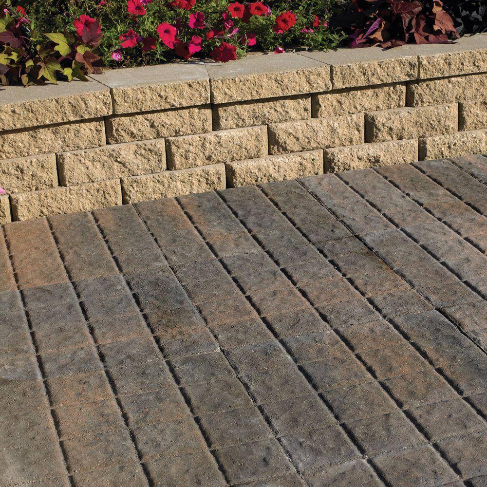 Anchor 16 in. x 16 in. Charcoal/Tan Cobblestone Concrete Step Stone (90-Piece Pallet)
