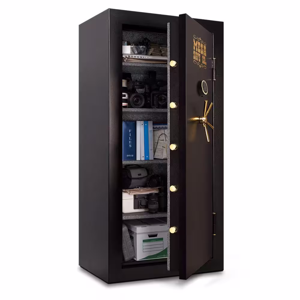 MESA 21.1 cu. ft. All Steel Burglary and Fire Safe with Electronic Lock, Black