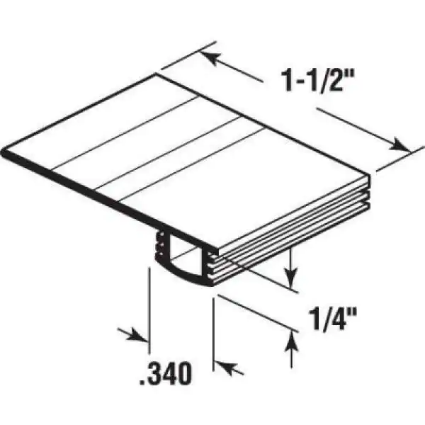 Prime-Line 3/4 in. to 1-3/8 in. Wide, 7 ft. Black Vinyl Bug Seal