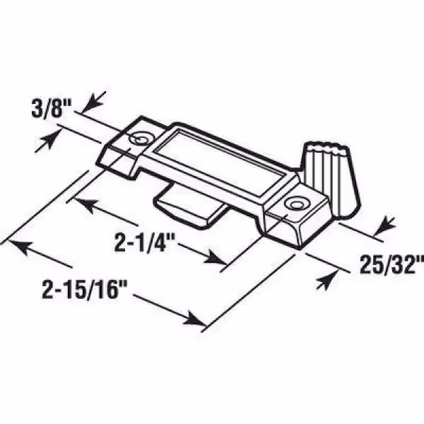 Prime-Line Cam Action Sash Lock, Vinyl Composite, White
