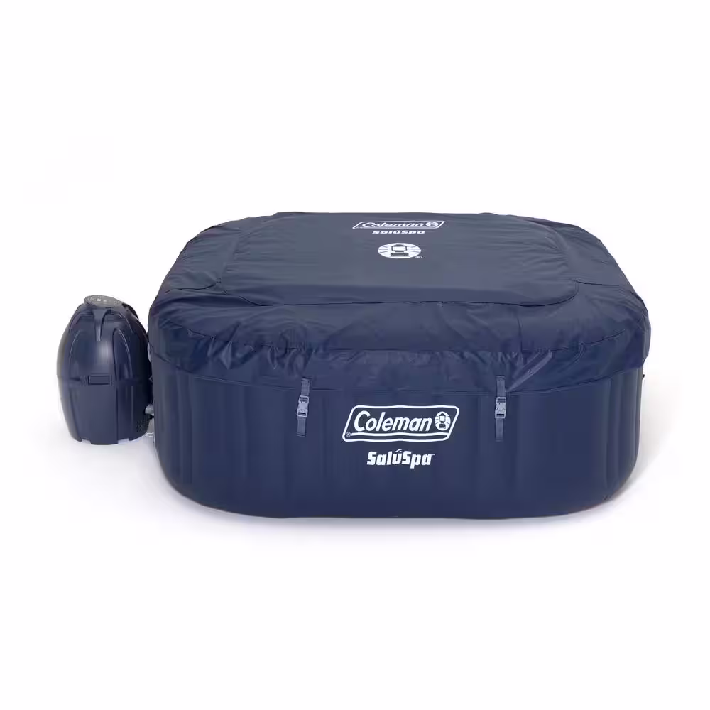 Coleman SaluSpa Inflatable 4-Person Hot Tub Spa with Intex PureSpa Multi-Colored LED Light