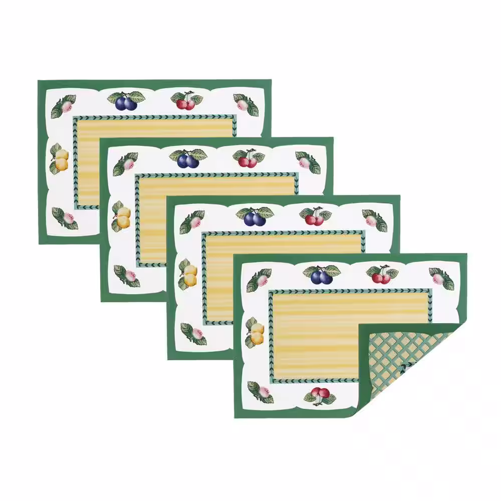 Villeroy & Boch French GardenÂ 20 in. WÂ xÂ 14 in. LÂ Multi-Color Print Placemats (Set of 4)