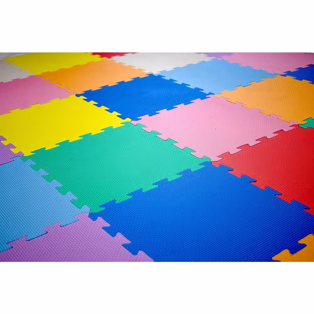 KC CUBS Multicolor 12 in. x 12 in. Exercise Children's Interlocking Puzzle EVA Play Foam Floor Mat (36 sq. ft.) (54-Borders)