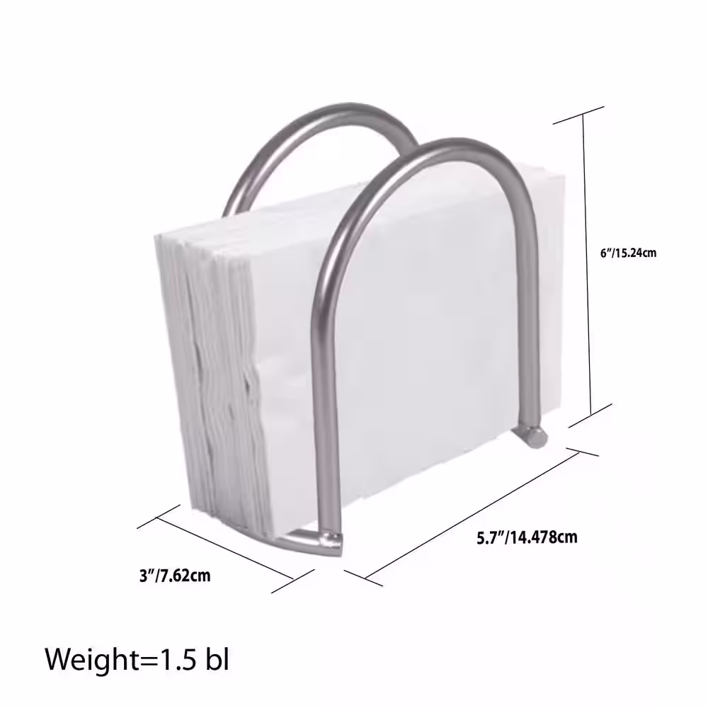 Home Basics Simplicity Collection Satin Nickel Napkin Holder