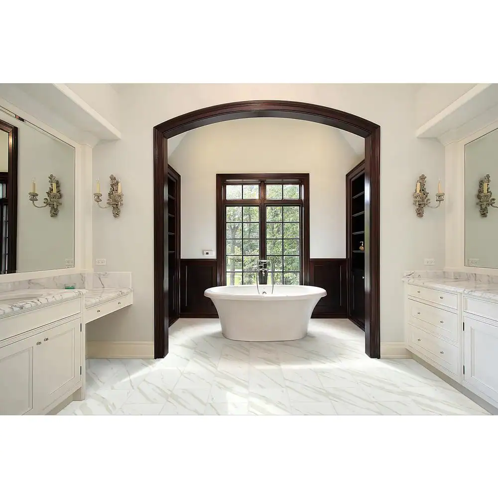 MSI Pietra Calacatta 12 in. x 24 in. Matte Porcelain Marble Look Floor and Wall Tile (16 sq. ft./Case)