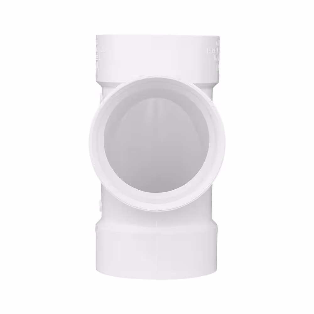 Charlotte Pipe 4 in. DWV PVC Sanitary Tee