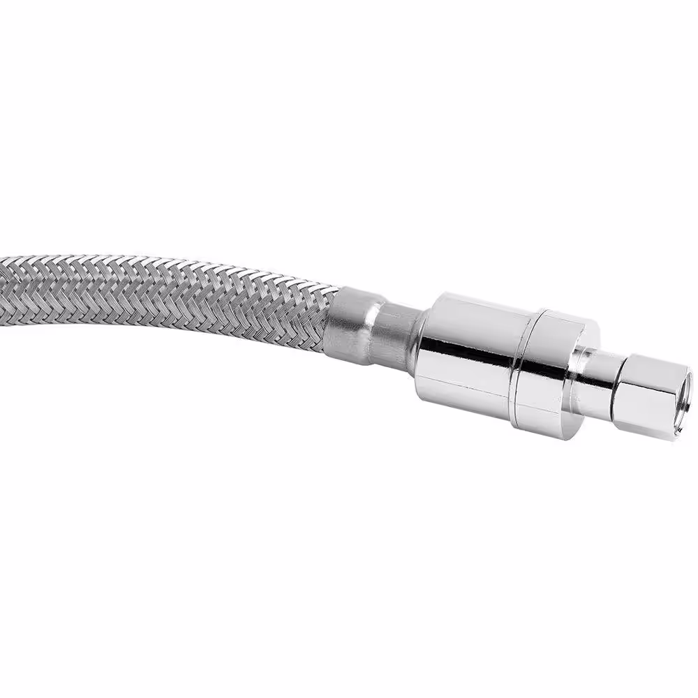 Everbilt 1/4 in. COMP x 1/4 in. COMP x 120 in. BurstProtect Stainless Steel Ice Maker Supply Line