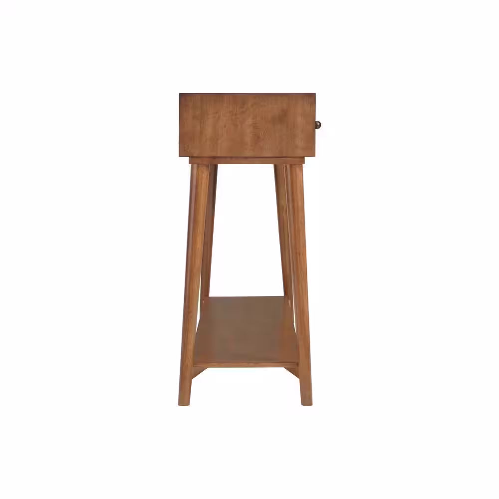 Sandberg Furniture Arlington 60 in. Cinnamon Rectangle Wood Sofa Console Table with Storage