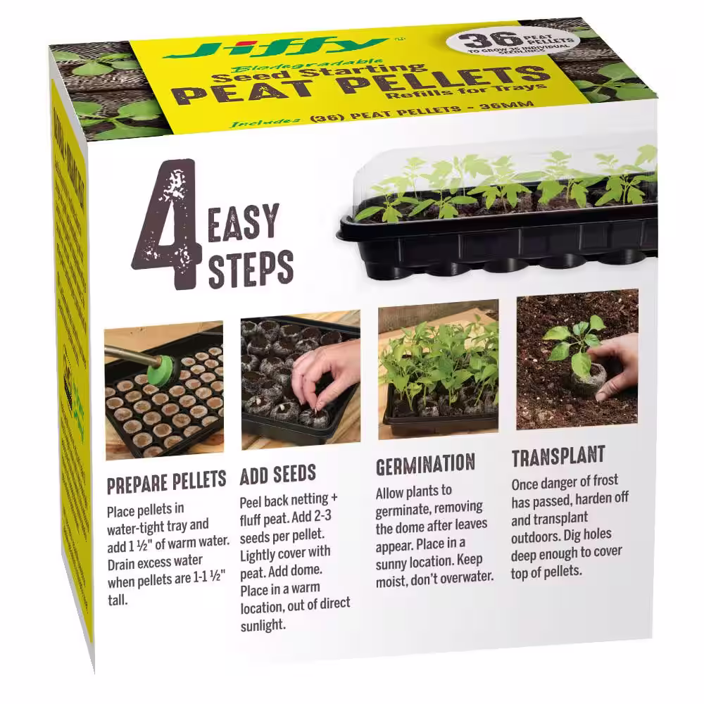 Jiffy 36 mm Peat PelletSeed Starter Kit Refill (36-Pack)