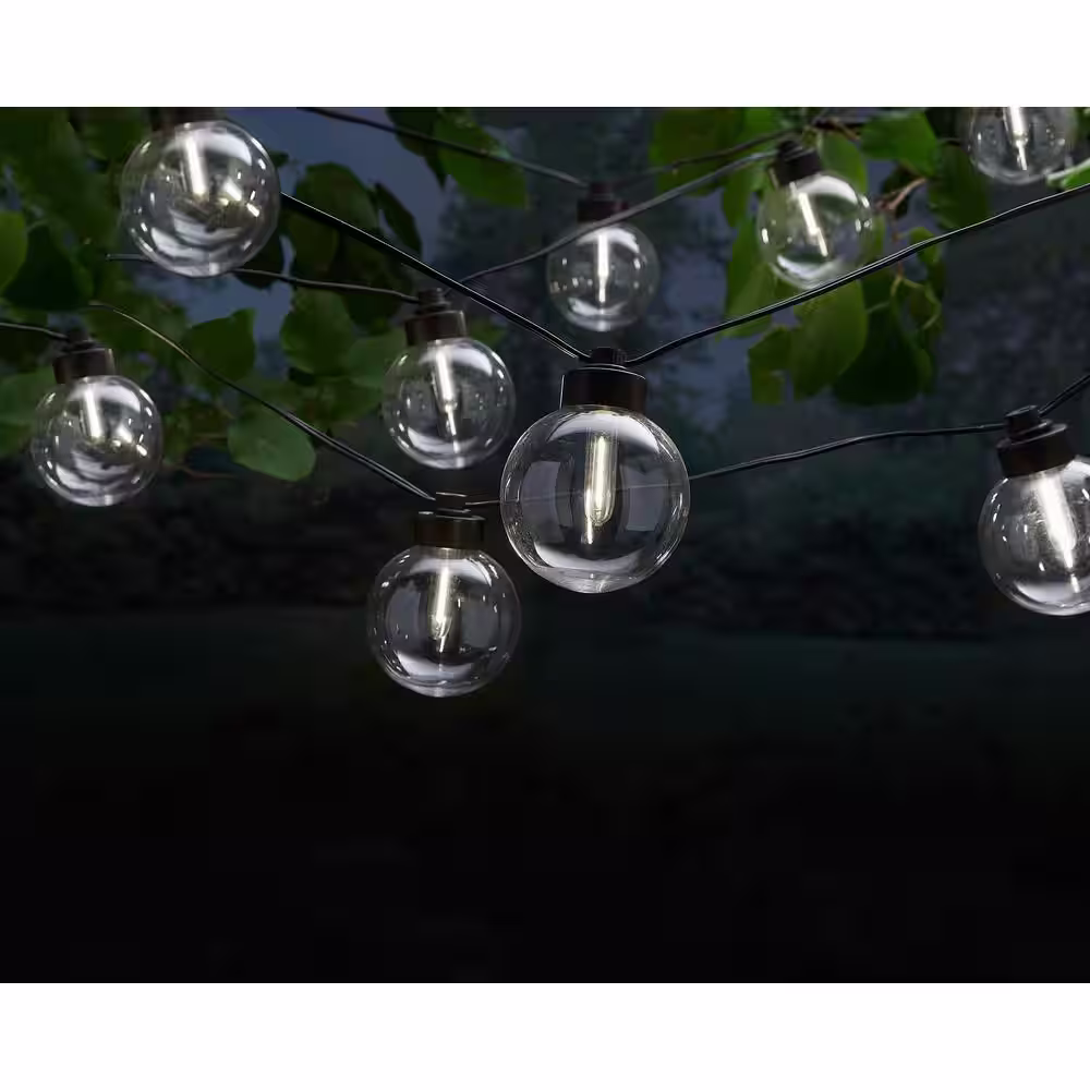 Hampton Bay 10-Bulbs 11 ft. Outdoor/Indoor Plug-In LED String Light with Filament Bulb