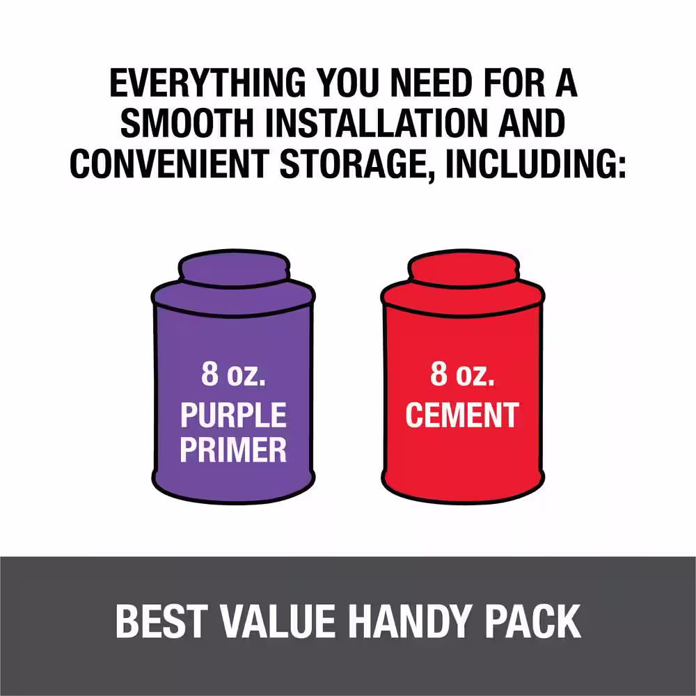 Oatey 8 oz. Purple CPVC and PVC Primer and Medium Milky All-Purpose ABS, CPVC, PVC Cement Combo Pack