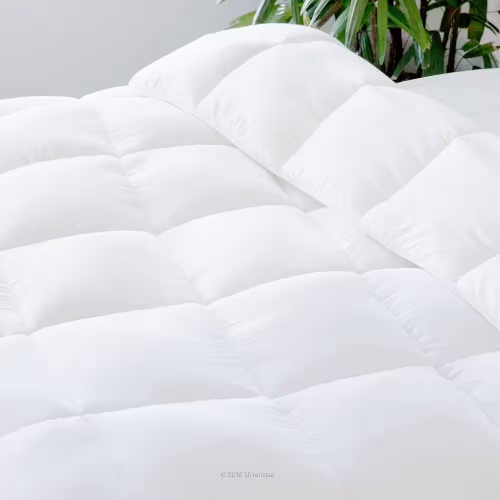 None All Season White Down Alternative Queen Comforter Down/Feather Blend
