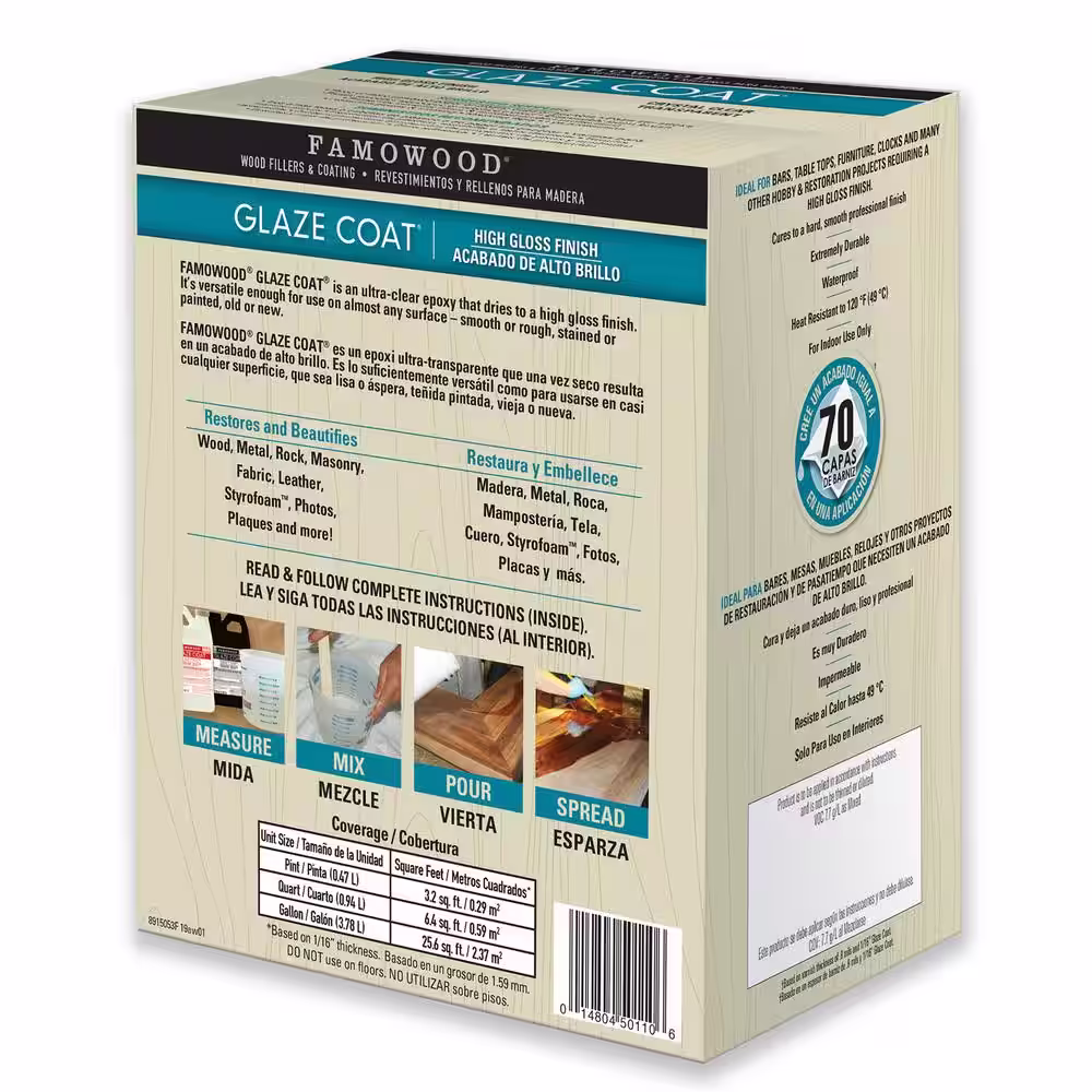 FAMOWOOD 1 Gal. Glaze Coat Clear Epoxy Kit (2-Pack)