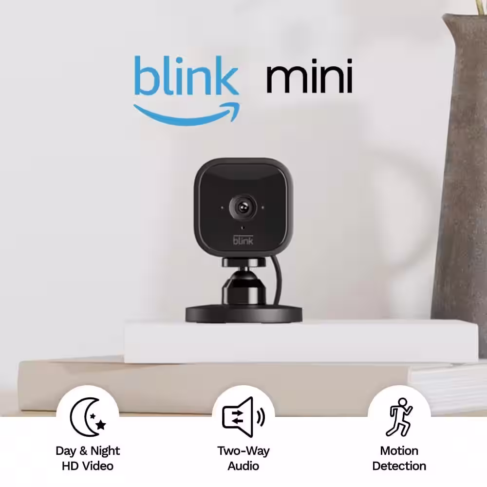 Blink Mini Indoor Wireless 1080p Wi-Fi Security Camera in Black