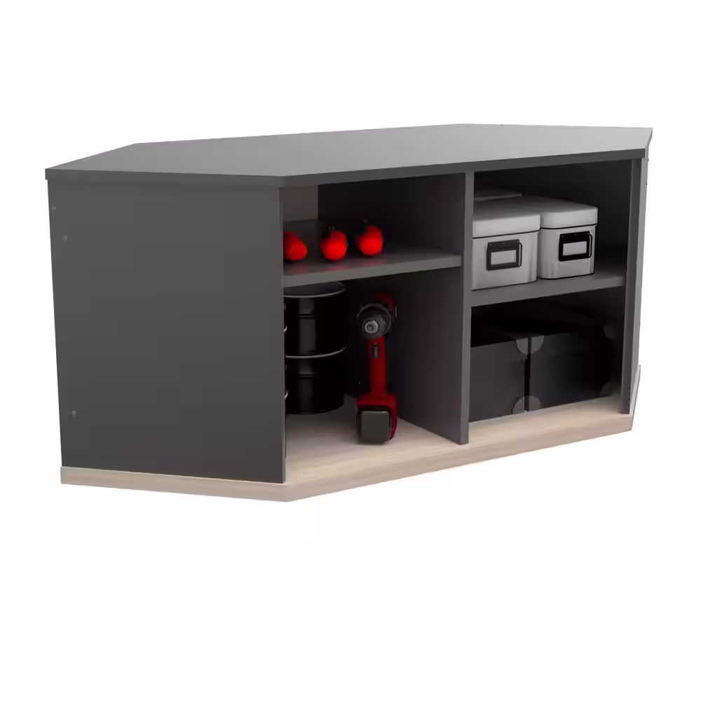 Inval KRATOS 44.5 in. W x 18.1 in. H x 19.5 in. D Garage Storage Cabinet in Dark Gray-Maple 1 Piece