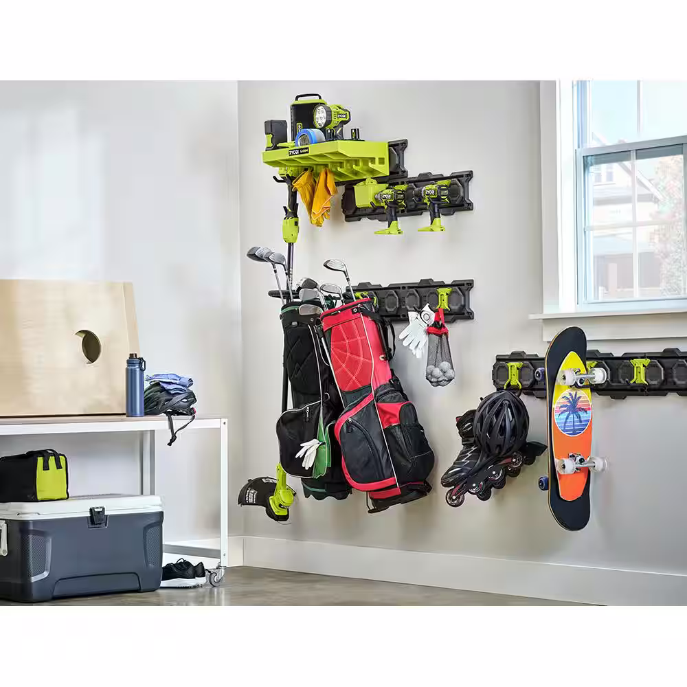 RYOBI LINK 7-Piece Wall Storage Kit with LINK Power Tool Hook and LINK Large Power Tool Hook