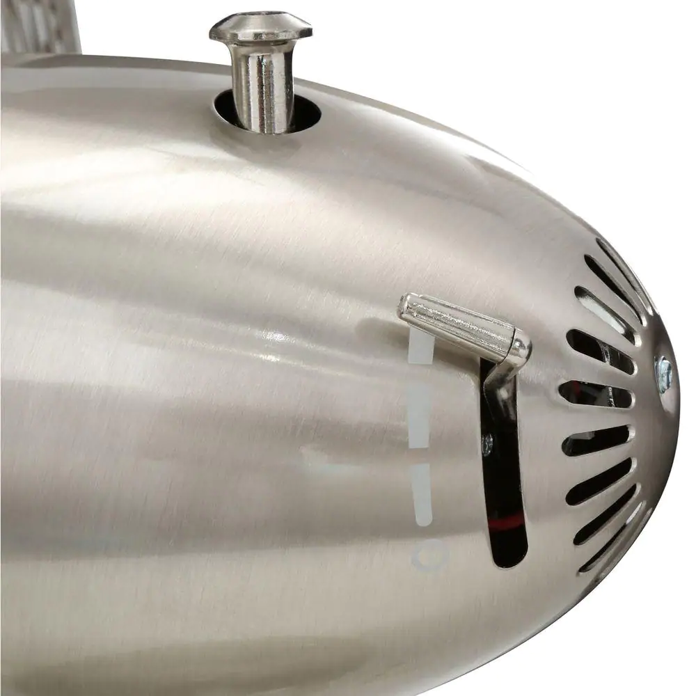 Hunter Retro 16 in. 3 Speed All-Metal Pedestal Fan with Wide Oscillation in Brushed Nickel