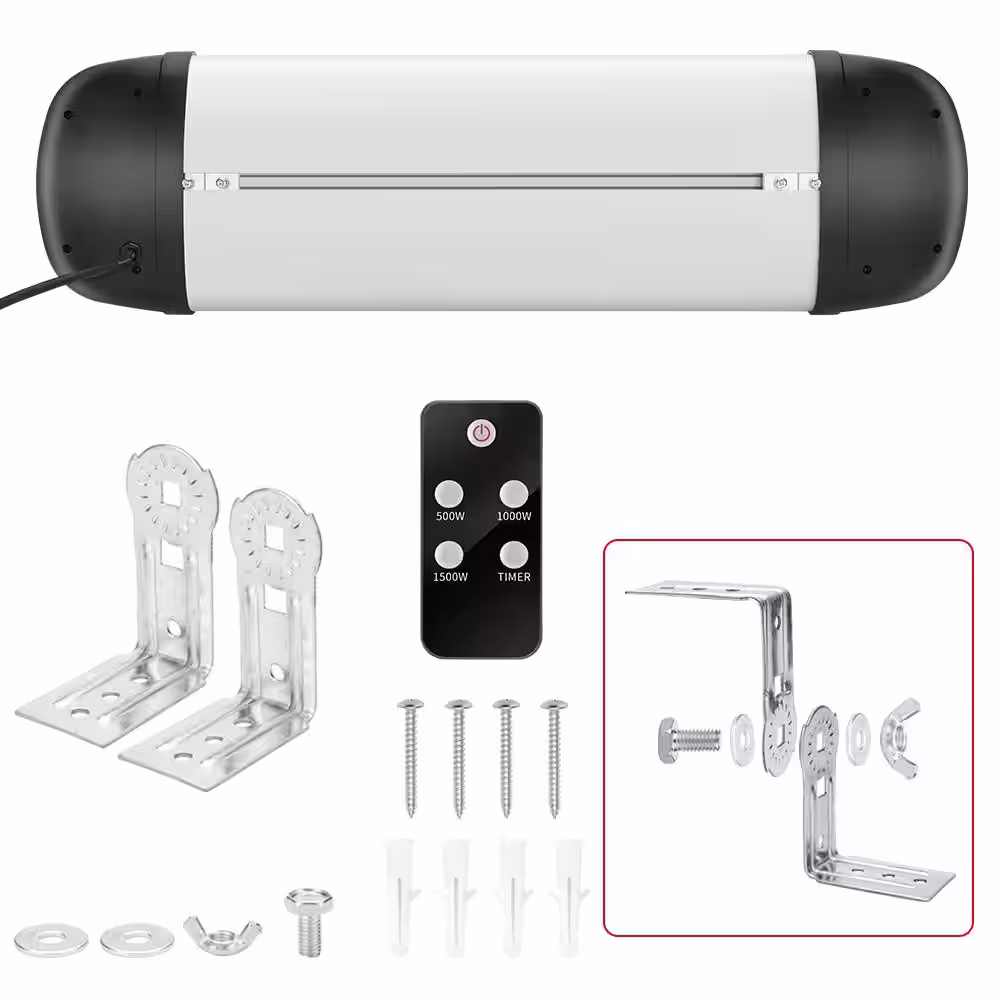 None 1500-Watt Electric Wall-Mount Terrace Heater with Remote Control