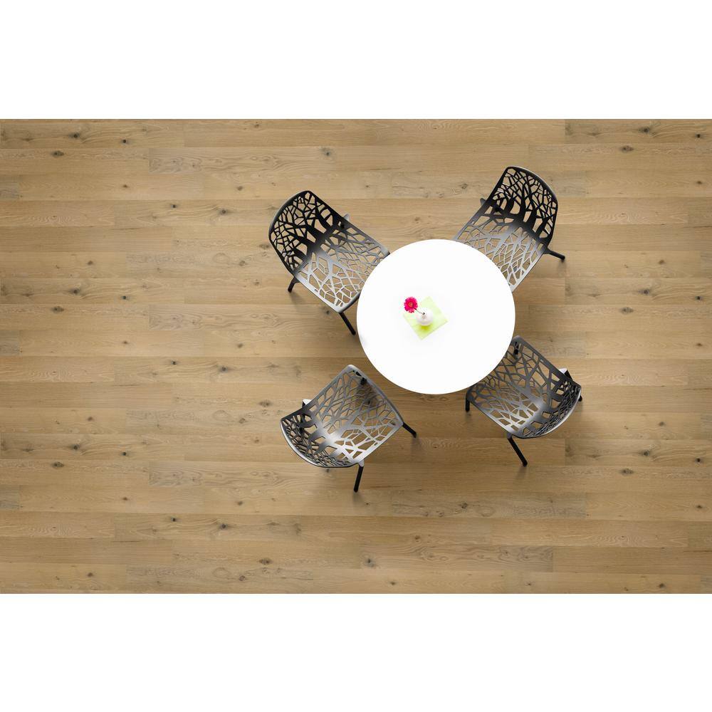 A&A Surfaces Woodridge Jolie Oak in. T x 6.5 in. W Waterproof Wire Brushed Engineered Hardwood Flooring (1040.2 sqft/pallet)