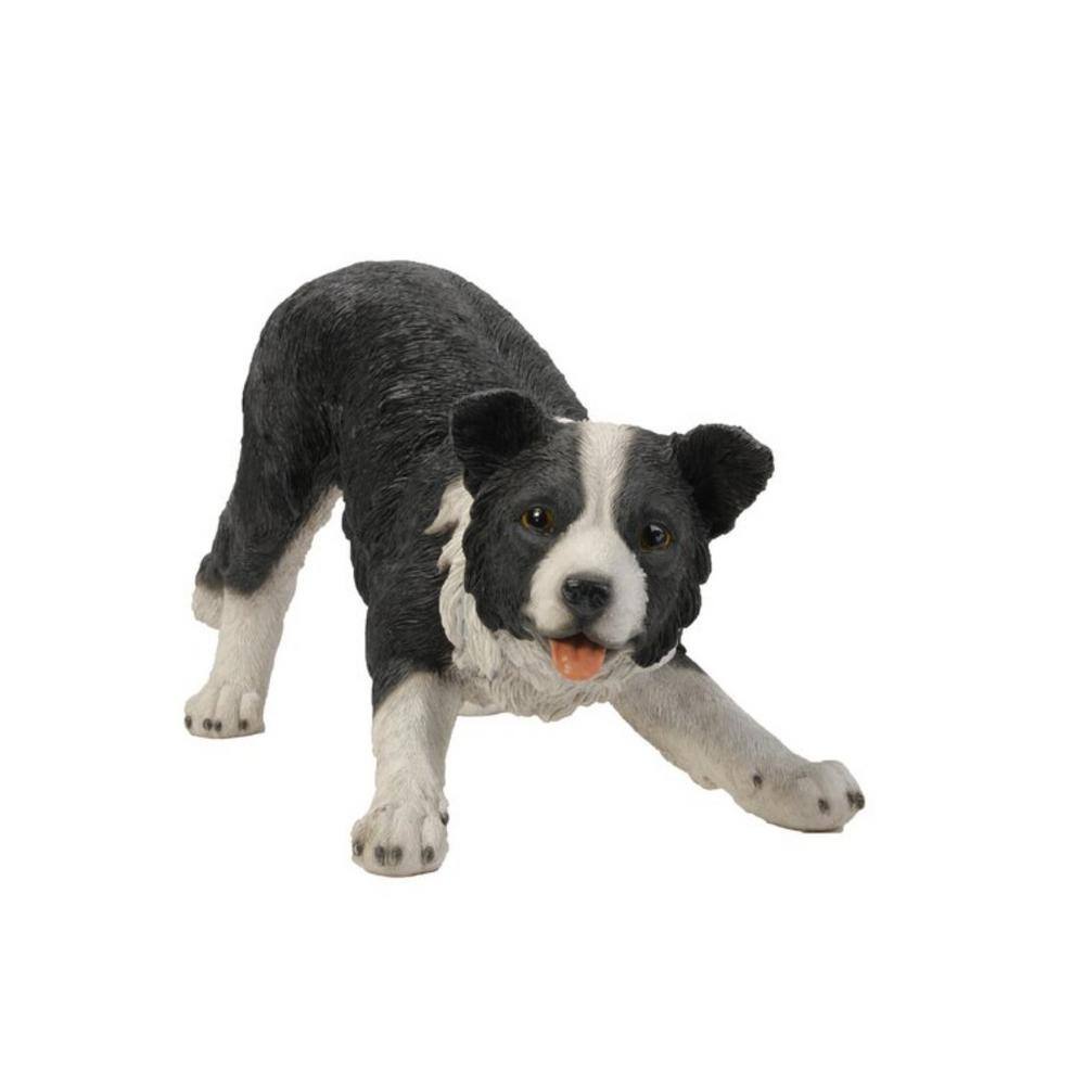 None Dog-Border Collie - Garden Statue