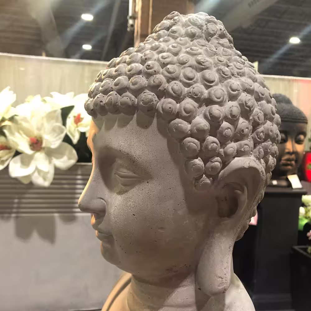 DurX-litecrete 25.6 in. H Lightweight Concrete Sitting Meditating Buddha Statues