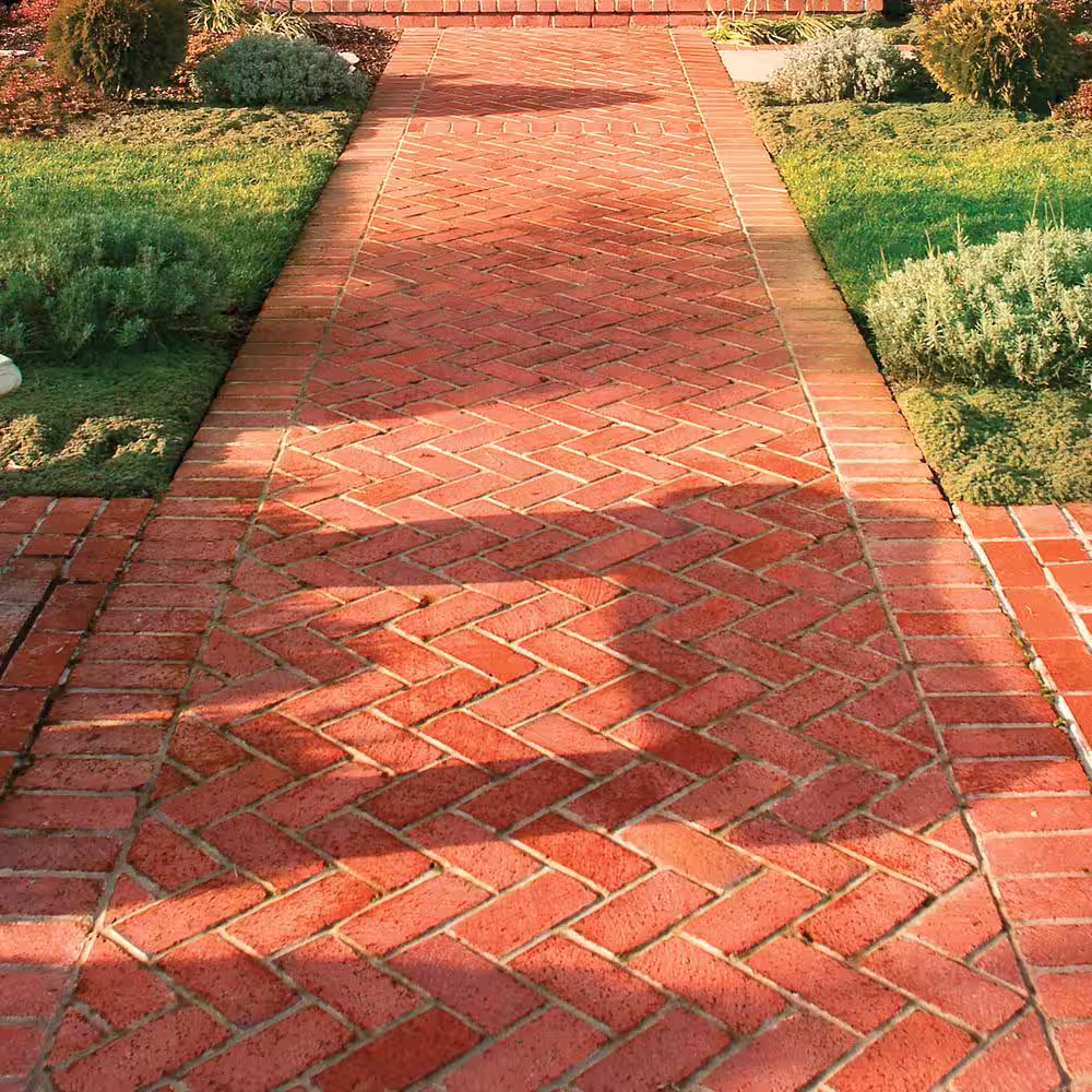 Mutual Materials 8 in. x 4 in. x 2.25 in. Brick Red Clay Paver (240-Pieces/53 sq. ft/Pallet)