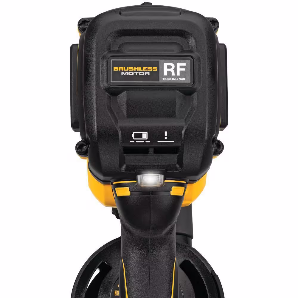 DEWALT 20V MAX Lithium-Ion 15-Degree Cordless Roofing Nailer Kit with 4.0Ah Battery Pack, 2.0Ah Battery Pack, Charger and Bag
