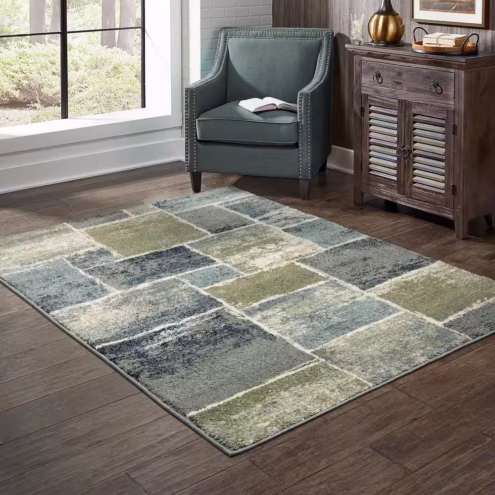 Home Decorators Collection Bartlett Multi 2 ft. x 3 ft. Block Area Rug