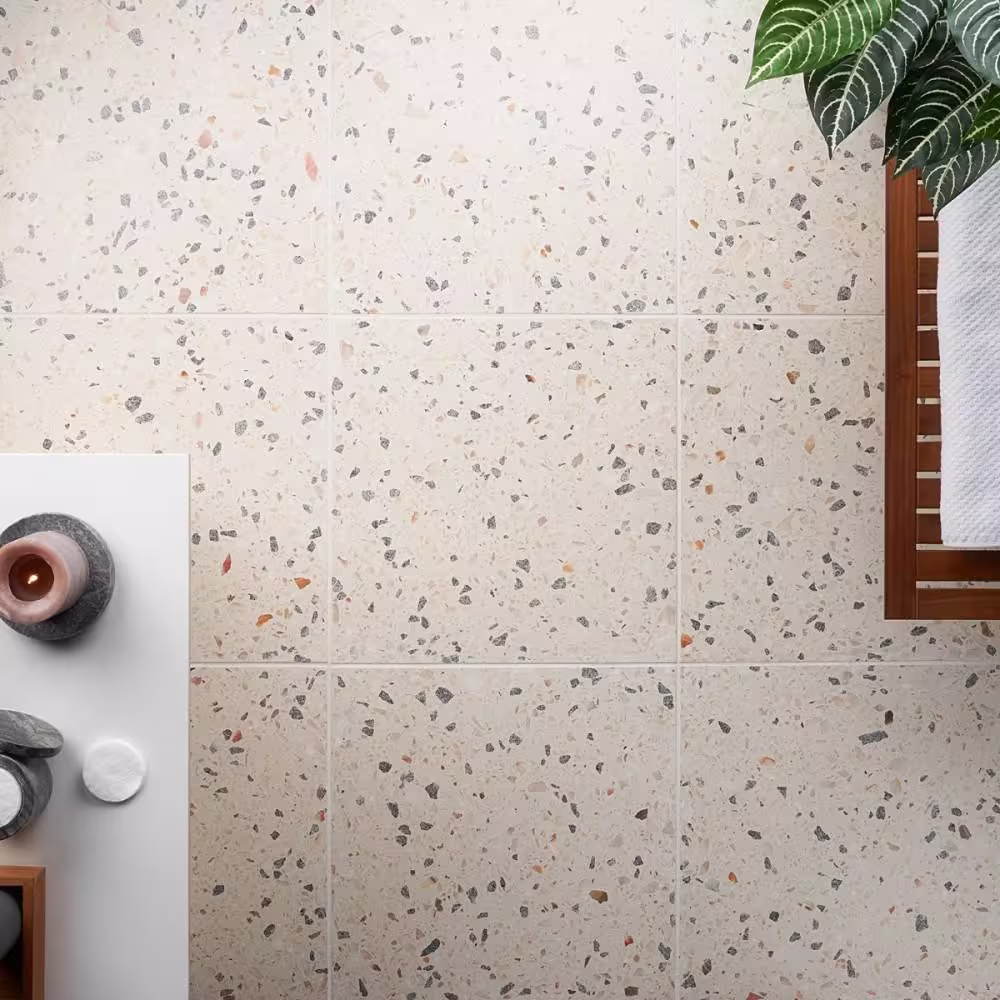 Ivy Hill Tile Raleigh Sonora 16.14 in. x 16.14 in. Polished Terrazzo Cement Floor and Wall Tile (3.61 sq. ft./Case)