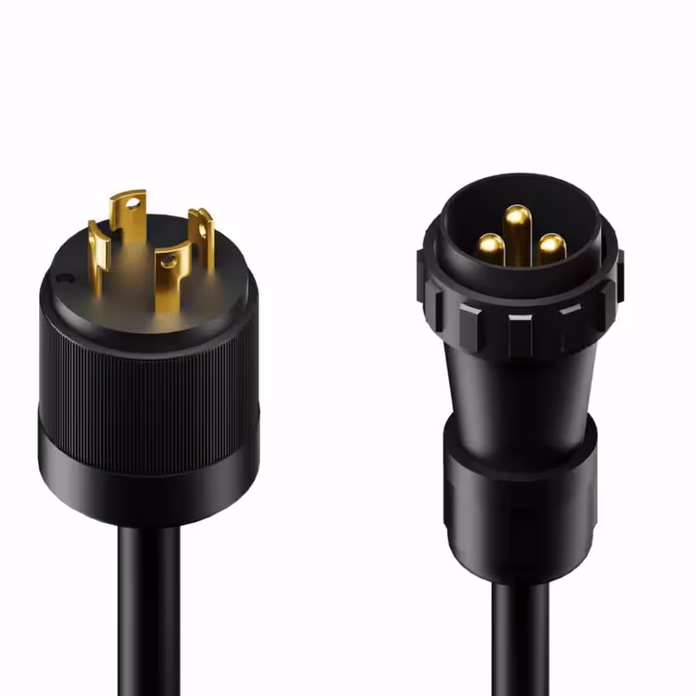 None E 4.9 ft. ./1.5m 14 Guage/2 Conductors 30 Amp Black Fast-Charging Cord
