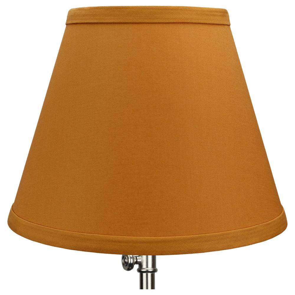 FenchelShades.com Fenchel Shades 5 in. Top Diameter x 9 in. Bottom Diameter x 7 in. Slant, Empire Lamp Shade - Linen Gold