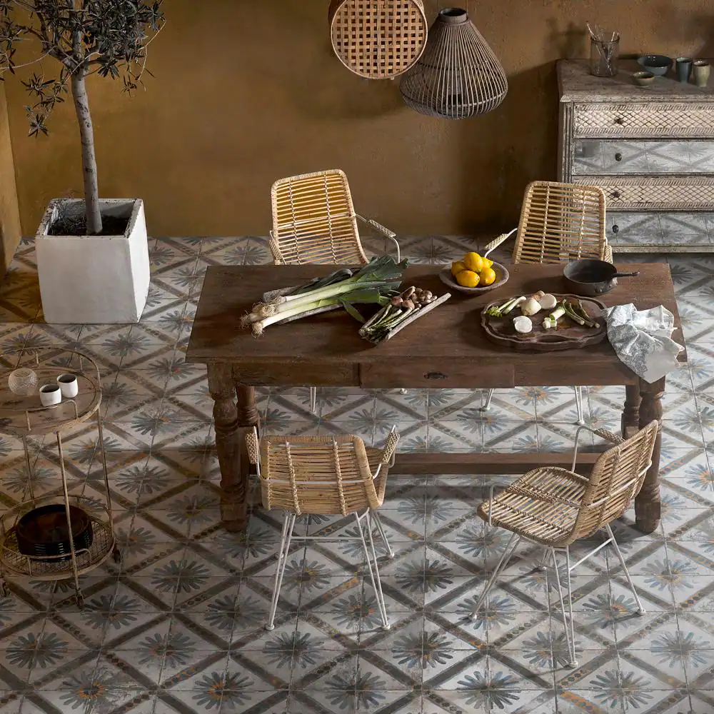 Merola Tile Kings Marrakech Blue 17-5/8 in. x 17-5/8 in. Ceramic Floor and Wall Tile (10.95 sq. ft./Case)