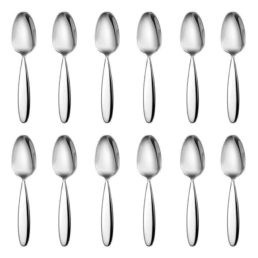 DM 12-Piece 18/10 Stainless Steel Silverware Mirror Polish Dinner Spoon Set