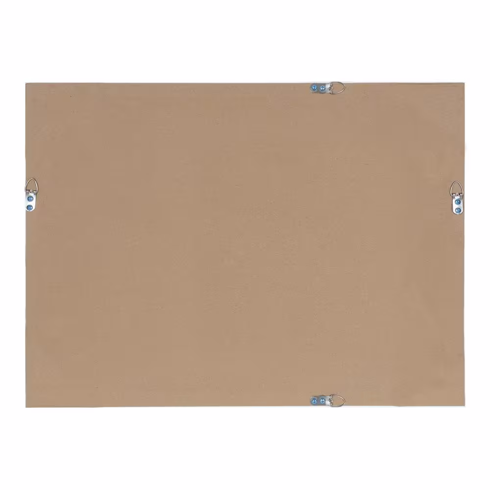 Kate and Laurel Rhodes 24 in. x 18 in. Classic Rectangle Framed White Wall Accent Mirror