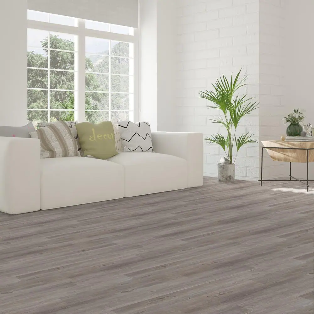 ACHIM Sterling 1.2 Light Grey Oak 6 in. x 36 in. Peel and Stick Vinyl Plank Flooring (15 sq. ft. / case)
