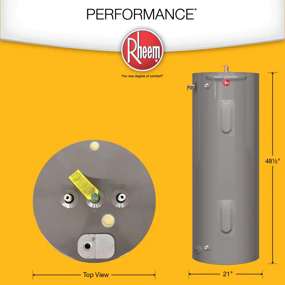 Rheem Performance 40 Gal 4500-Watt Elements Tall Manufactured Housing Electric Water Heater w/6-Year Tank Warranty & 240-Volt
